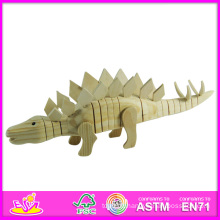 2015 Nouveau Stegosaurus Style Bébé Peinture Jouet, Popualr BRICOLAGE En Bois Bébé Jouet Peinture, Vente Chaude Éducatifs Peinture Bébé Jouet W03A027